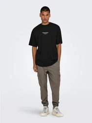Only & Sons Rundhalsshirt ONSCURATED schwarz/weiß