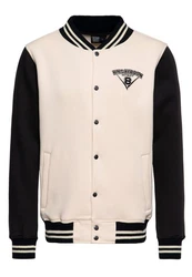 KingKerosin Collegejacke Speed Kings V8 Beige/Creme/Schwarz