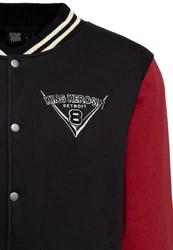 KingKerosin Collegejacke Speed Kings V8 Dunkelrot/Rot/Creme