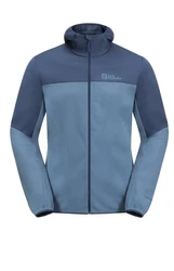 Jack Wolfskin Softshelljacke Herren Jacke FELDBERG HOODIE Grau/Hellblau/Blau/Dunkelblau