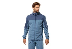 Jack Wolfskin Softshelljacke Herren Jacke FELDBERG HOODIE Grau/Hellblau/Blau/Dunkelblau