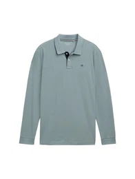 Langarm-Poloshirt Langrmliges Piqu Poloshirt