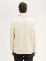 TOM TAILOR Sweatshirt mit Textprint Beige/Khaki