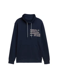 TOM TAILOR Sweatshirt mit Textprint Dunkelblau