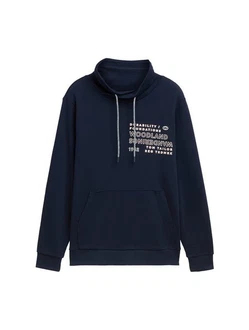 TOM TAILOR Sweatshirt mit Textprint Dunkelblau TOM TAILOR Sweatshirt mit Textprint Dunkelblau