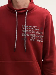 TOM TAILOR Sweatshirt mit Textprint Dunkelrot/Bordeaux