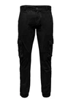ONLY & SONS Cargohose ONSCAM STAGE 6687 Schwarz/Dunkelblau/Orange/Weiß