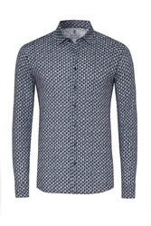 DESOTO Langarmhemd Raglanschnitt Grau/Blau