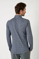 DESOTO Langarmhemd Raglanschnitt Grau/Blau