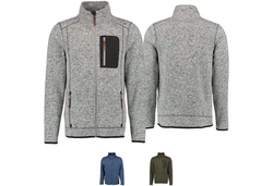 German Wear Strickfleecejacke OP7 Grau/Hellgrau