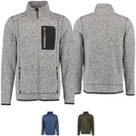 German Wear Strickfleecejacke OP7 Grau/Hellgrau
