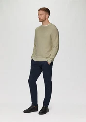 s.Oliver Strickpullover mit Struktur und Label-Patch Garment Dye 