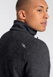 CMP Strickfleecejacke MAN JACKET FIX HOOD Dunkelgrau/Grau/Hellgrau