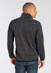 CMP Strickfleecejacke MAN JACKET FIX HOOD Dunkelgrau/Grau/Hellgrau