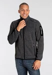 CMP Strickfleecejacke MAN JACKET FIX HOOD Dunkelgrau/Grau/Hellgrau