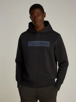 Calvin Klein Kapuzensweatshirt BOX STRIPED LOGO HOODIE