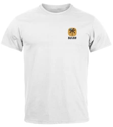 Neverless Print-Shirt Herren T-Shirt Backprint Leopard Spruch Out of Office Sommer Creme/Weiß/Gold/Braun/Blau/Dunkelblau/Grau