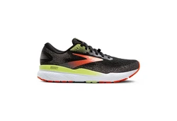 Brooks Ghost 16 GTX Herren Laufschuh Schwarz/Mandarinrot/Grün