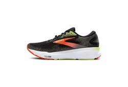 Brooks Ghost 16 GTX Herren Laufschuh Schwarz/Mandarinrot/Grün