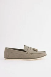 Next Loafer mit Prägung und Quaste Khaki/Grau/Beige/Braun