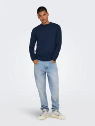 ONLY & SONS Relax-fit-Jeans ONSYOKE TAPERED WB 7850 Hellblau/Blau