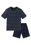 Schiesser Pyjama Schlafhose Schlafanzug regular fit dunkelblau