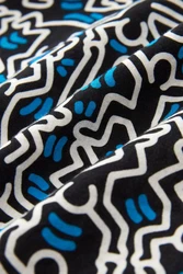 Next Kurzarmhemd mit Print Keith Haring Blau/Mischfarben