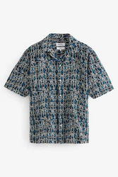 Next Kurzarmhemd mit Print Keith Haring Blau/Mischfarben