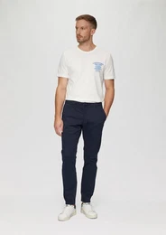 Stoffhose Regular Fit: Chino mit Gummizug Durchzugkordel