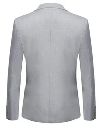 Allthemen Anzug 2 Teilig Slim Fit Herrenanzug Modern Business Grau/Hellgrau