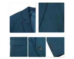 Allthemen Anzug 2 Teilig Slim Fit Herrenanzug Modern Business Türkis/Blau/Hellblau