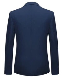 Allthemen Anzug 2 Teilig Slim Fit Herrenanzug Modern Business Dunkelblau/Blau