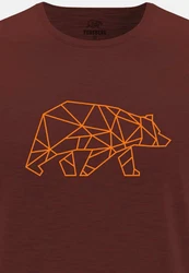 FORSBERG T-Shirt Finnson Braun/Bordeaux/Rot/Dunkelrot/Orange
