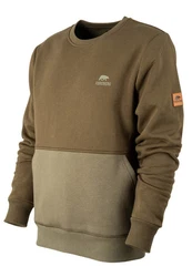 FORSBERG Sweatshirt Alvarson Khaki/Braun/Dunkelgrün/Beige