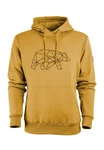FORSBERG Sweatshirt Hoodie Pettarson Braun/Gelb/Beige