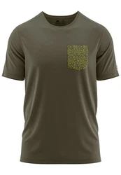FORSBERG T-Shirt mit Brusttasche Dunkelgrün/Khaki