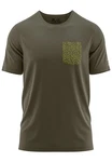 FORSBERG T-Shirt mit Brusttasche Dunkelgrün/Khaki