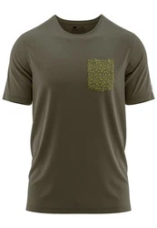 FORSBERG T-Shirt mit Brusttasche Dunkelgrün/Khaki