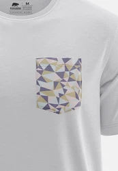 FORSBERG T-Shirt mit Brusttasche Design Grau/Hellgrau