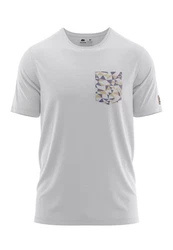 FORSBERG T-Shirt mit Brusttasche Design Grau/Hellgrau