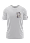 FORSBERG T-Shirt mit Brusttasche Design Grau/Hellgrau