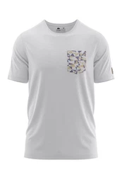 FORSBERG T-Shirt mit Brusttasche Design Grau/Hellgrau