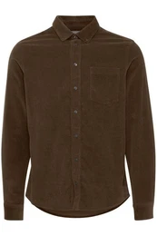 Langarmhemd Hemd aus Cord mit Brusttasche CFAnton 5897 in Braun