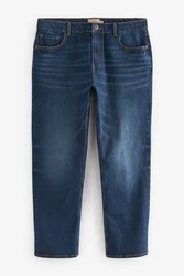 Next Straight-Jeans Straight Fit Essential Jeans Dunkelblau/Blau