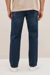 Next Straight-Jeans Straight Fit Essential Jeans Dunkelblau/Blau
