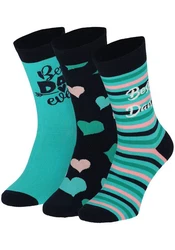 Apollo Socken Geschenkbox (3er Pack) Super-Dad oder Best Dad verschiedenfarbig