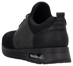 Rieker Slip-On Sneaker Schlupfschuh Schwarz/Dunkelgrau/Grau