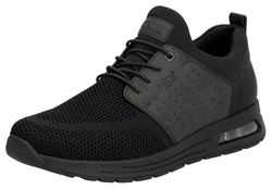 Rieker Slip-On Sneaker Schlupfschuh Schwarz/Dunkelgrau/Grau
