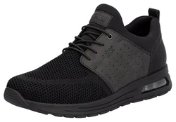 Rieker Slip-On Sneaker Schlupfschuh Schwarz/Dunkelgrau/Grau