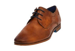 bugatti Schnürschuh Hellblau/Beige/Braun